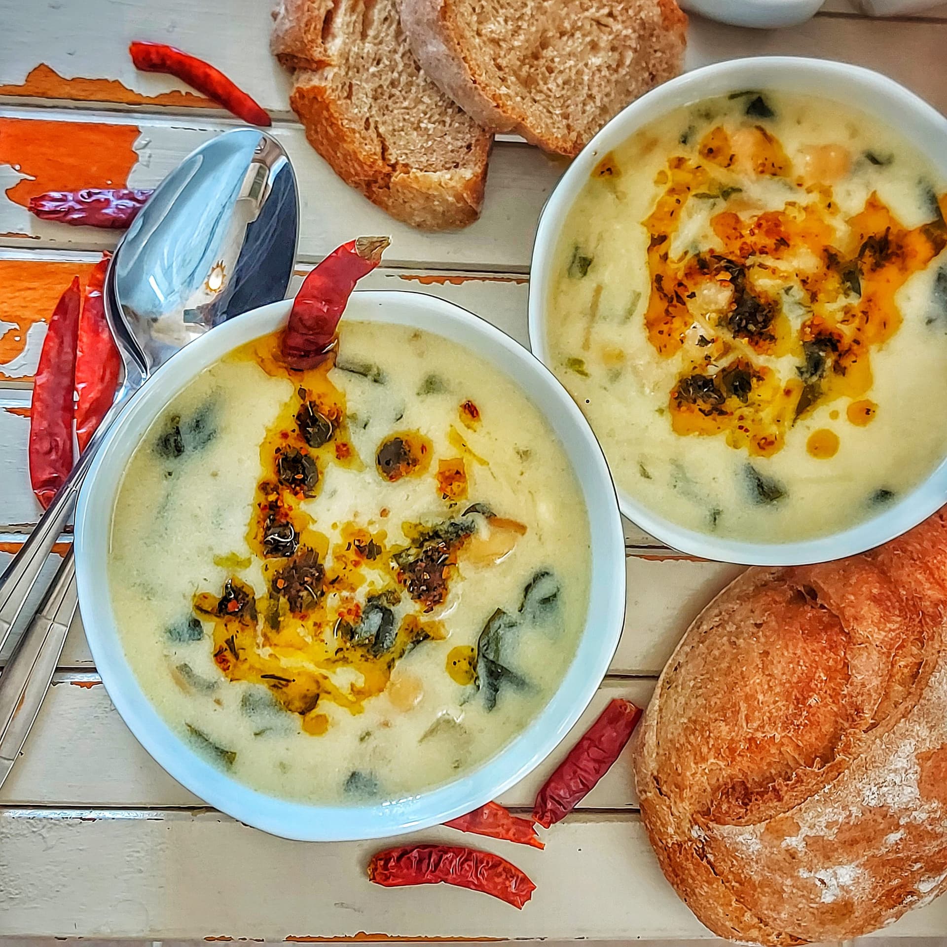 Ispanaklı Yoğurt Çorbası