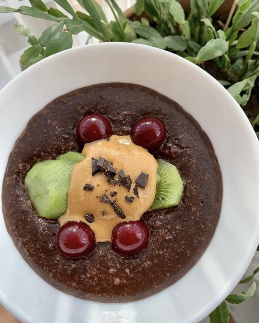 Puding tadında kakaolu yulaf lapası