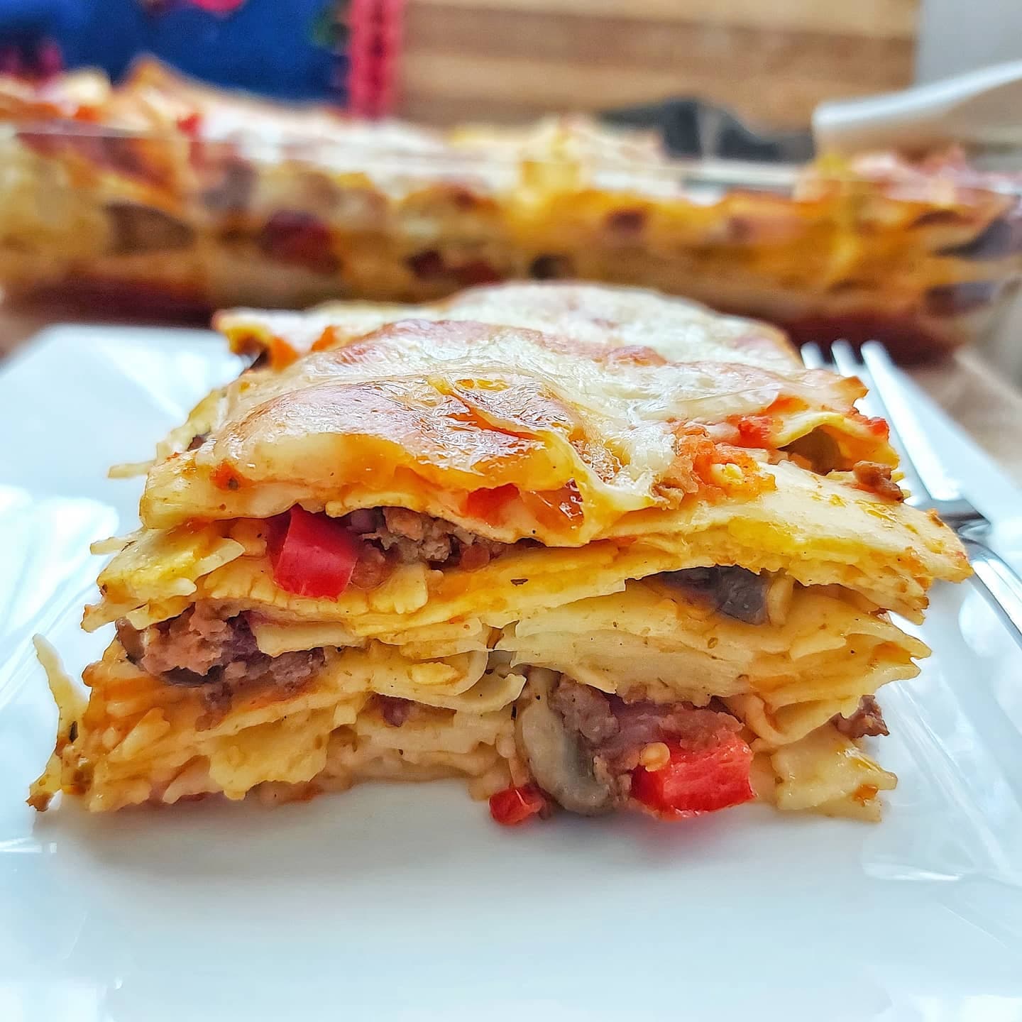 Domatesli Kıymalı Mantarlı Lazanya