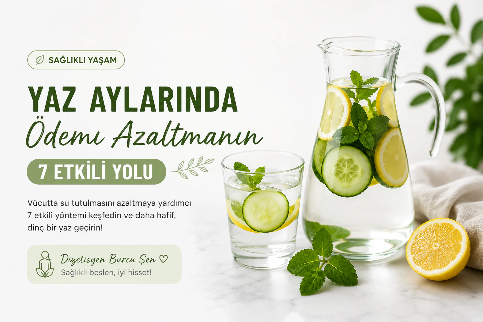 Yaz Aylarında Ödemi Azaltmanın 7 Etkili Yolu